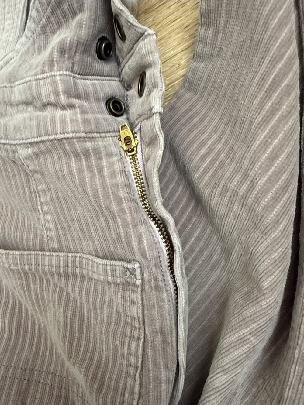 Lee Corduroy Flared Overalls - Taupe - Picture 7 of 7